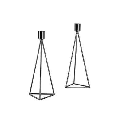 Imagen de ECHTWERK Juego de portavelas y Velas té 2 Piezas Modern Big, edición en Cobre, diseño geométrico, votivo para salón/Comedor, decoración Mesa, 9,5 x 24,2 cm