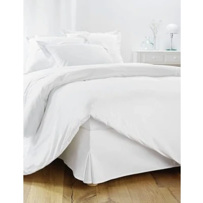 Imagen de Cubre Canape 90x200 Blanco 4 Faldas de 30 cm para Cama 90 x 200 con somier Funda Protector Fabricado en Europa