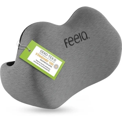 Imagen de feela.® cojín de Respaldo ergonómico para Silla Oficina Lumbar como el hogar, la o apoyar Espalda en casa (Gris Oscuro)
