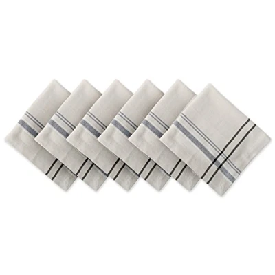 Imagen de DII Tops de Mesa Rayas francesas, 100% algodón., Negro, Napkin