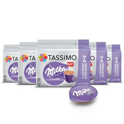 Imagen de Tassimo Cápsulas de Bebida Cacao Milka 50 Compatibles con Cafetera