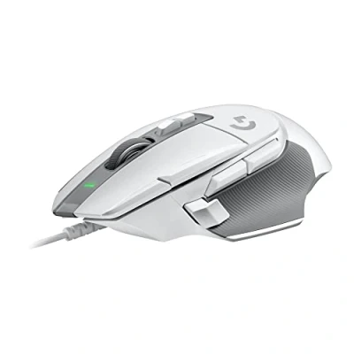 Imagen de Ratón gaming Logitech G G502 X, Con cable, 25.600 ppp, 13 botones programables, Interruptores Lightforce, DPI ajustable, Rueda de dos modos, Blanco