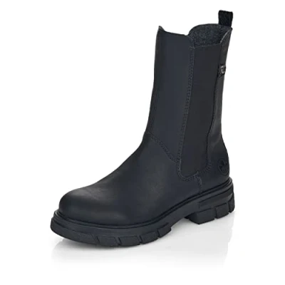 Imagen de Rieker Mujer Botines Z9180, señora Botines,Botas,Bota,Media Bota,botín,Cremallera,Negro (Schwarz / 02),38 EU 5 UK