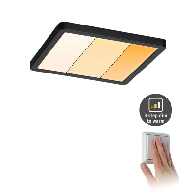 Imagen de Paulmann Areo panel dimtowarm angular negro 17,5cm