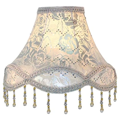 Imagen de Eastlion 14&quot; E27/E14 Pantalla de Lámpara Mesa Pie,15x36x25cm Plata