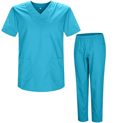 Imagen de MISEMIYA Uniformes Sanitario Unisex Sanitarios MÉDICOS Conjuntos BZ 817 8312 XXL, Cian