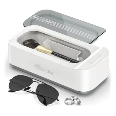 Imagen de Limpiador Ultrasónico KECOOLKE Dispositivo 400ml Sónico con Temporizador Digital Adecuado para Gafas, Anillos, Monedas, Dinero