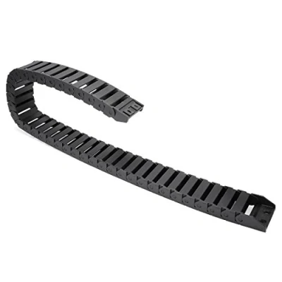 Imagen de sourcing map R28 15mm x 40mm negro Plástico Cadena de arrastre del cable Portaherramientas 1M Longitud para CNC