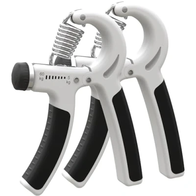 Imagen de PORTENTUM Hand Grip 2pcs, Ejercitador de Manos Ajustable 5 60kg, Fortalecedores Mano para Entrenar el Agarre, la Fuerza Los Dedos, Muñeca, Antebrazo Ejercitar