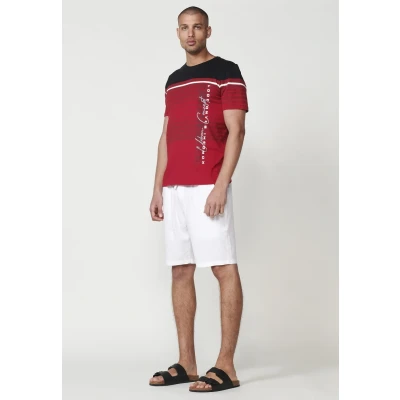 Imagen de Koroshi Shortsleeved Camiseta estampada, Hombre, Talla: 3XL, Rojo red