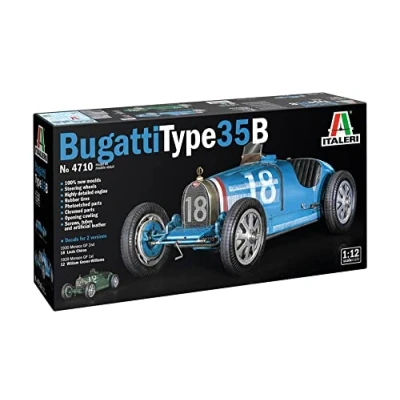Imagen de Italeri 4710S 1:12 Bugatti Type 35B modelismo, Kit, Modelo de Suelo, Hobby, Pegar, Kit plástico, detallado, sin Pintar