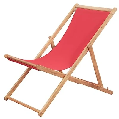 Imagen de vidaXL Silla de Playa Plegable Tela Roja Piscina Patio Terraza Exterior Verano