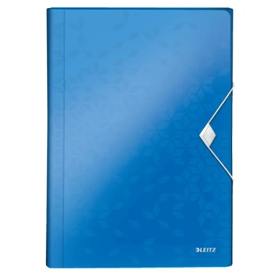 Imagen de LEITZ 45890036 Carpeta acordeón WOW PP con 6 separadores más 1 extra ancho DIN A4 color azul metalizado