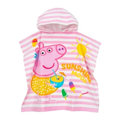 Imagen de Peppa Pig Toalla Poncho con Capucha Niña De Baño para Niñas Talla única Rosa