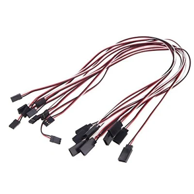 Imagen de YUNIQUE GREEN CLEAN POWER Cable de Extensión Para Servo 500mm Futaba Jr, RC Coche, Avión, Helicóptero Conectores JST 5 Pines, Adaptador Cableado 20 Blanco Rojo Negro