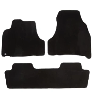 Imagen de DBS 1763217 Alfombrillas de coche A medida para 3 uds. Antideslizante Moqueta en negro 900 g/m² Aspecto terciopelo Modelo Star