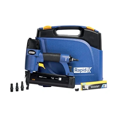 Imagen de Rapid PRO PB131 18Ga Clavadora Neumática para Clavos No. 8, Con Mango Ergonómico y Carga Rápida, Profundidad Ajustable, Incluye Maletín de Transporte 300 (5000054)