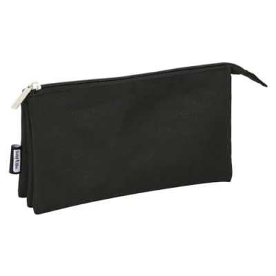 Imagen de Safta 6579744 Bolsa para Lapices Triple Negro 22X12X3Cm, sólido, Multicolor (6579744)