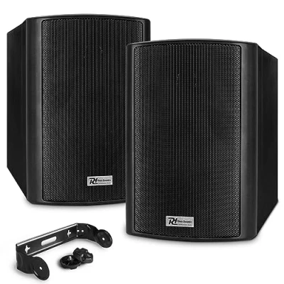 Imagen de Power Dynamics BC40V Pareja de Altavoces para Exterior/Interior, instalación línea 100V o 8 Ohmm, woofer 4&quot; 100W IPX5, Aptos Intemperie como un jardín terraza, Color Negro