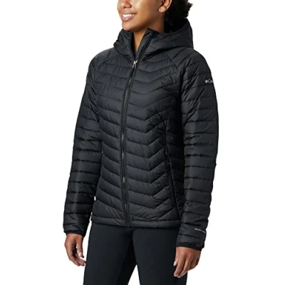 Imagen de Columbia Powder Lite Hooded Jacket, Chaqueta Acolchada Con Capucha para Mujer, Black, Talla XS