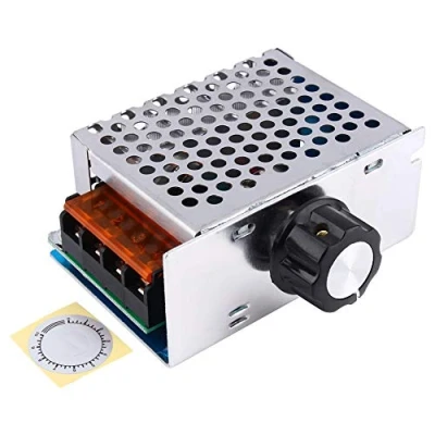 Imagen de AC 220v 4000w Alta Potencia SCR Controlador de Velocidad del Motor Regulador Electrónico Voltaje Ajustable Atenuación Moderación Modulador Interruptor con caja Protectora