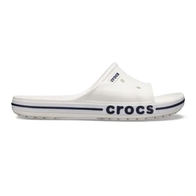 Imagen de Crocs Bayaband Slide, Sandalias deslizantes Unisex Adulto, 38/39 EU, White/Navy