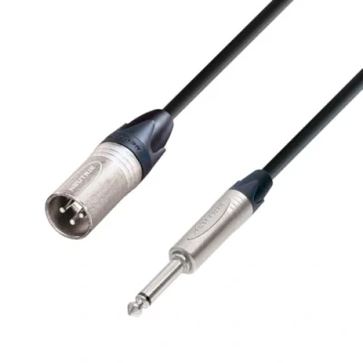 Imagen de Adam Hall Cables 5 STAR MMP 0300 Cable de Micro Neutrik XLR macho a Jack 6,3 mm mono 3 m