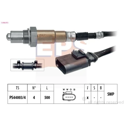 Imagen de FACET 10.8072 Sonda lambda con material de fijación Made in Italy OE Equivalent térmico, plana, Rosca engrasada AUDI: Q5, A4 B8 Avant