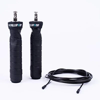 Imagen de PULLUP &amp; DIP cuerda para saltar Fitness con Rodamientos de Bolas profesionales y Mangos antideslizantes, velocidad ajustable Entrenamiento, MMA