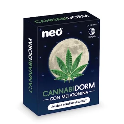 Imagen de NEO Cannabidorm con Aceite de Cáñamo y Melatonina 30 Cápsulas Suplemento para Mejorar la Calidad del Sueño Comprimidos Efecto Relajante Combatir el Insomnio Dormir Mejor