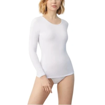 Imagen de YSABEL MORA Camiseta Térmica para Mujer de Manga Larga. Térmico con Interior Afelpado Invierno. Ropa Frío Extremo Deporte y Nieve. Color Blanco. Talla S