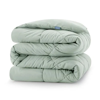 Imagen de CozyLux Edredón Cama 80 Entretiempo, Relleno Nórdico 140x200 cm de Fibra 300 gr/m², Edredon Nordico Infantil 80x190, Ligero, Suave, Transpirable para Otoño e Invierno (Verde Salvia)