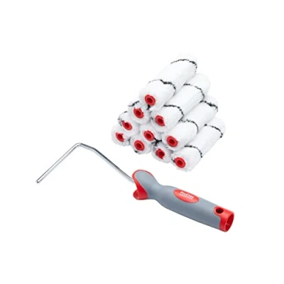 Imagen de ProDec. Advance ARRF007 Marco de microfibra y fibra pelo mediano, color blanco, 10,16 cm, juego 12 piezas