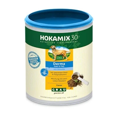 Imagen de GRAU El Original HOKAMIX30 Derma, para Problemas de la Piel, un Pelo Brillante y una Piel Sana, Pack Individual (1 x 750 g), alimento complementario Perros