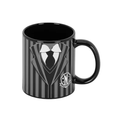 Imagen de Wednesday Miércoles Taza, 13 x 9.5 cm, Capacidad 350ml, Negro Uniform