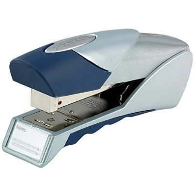 Imagen de REXEL 2100011 Grapadora para hogar y oficina modelo GAZELLE color plata/azul