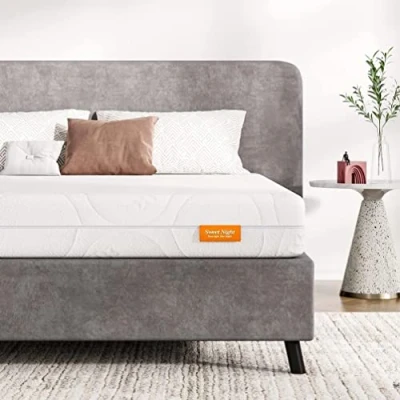 Imagen de Sweetnight Colchón Viscoelástico de 140 x 200cm, Espuma Fría con Puntos Elásticos, 2 en 1, Funda Microfibra Lavable, Cremallera Los 4 Lados, Grosor 18cm