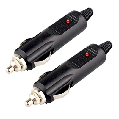 Imagen de Futheda 2 enchufes de 12 V para mechero Coche con 10 A Fusible Rojo LED indicador alimentación DIY