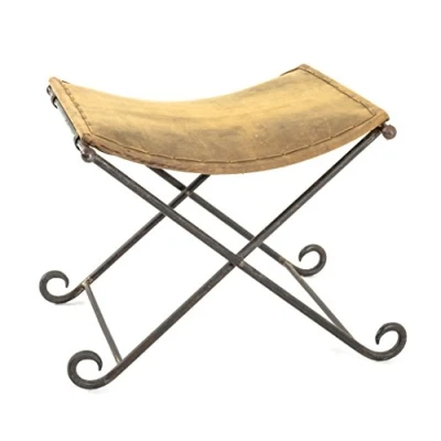 Imagen de Haku Moebel taburete plegable, RS 232 C, piel de vacuno, Vintage, 50 x 60 45 cm