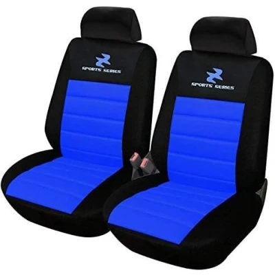 Imagen de WOLTU 2X Fundas de Asiento para Coche Universal Delantero Cubierta Automóvil sin Bolsa Aire 100% Poliéster Negro/Rojo AS7256 2