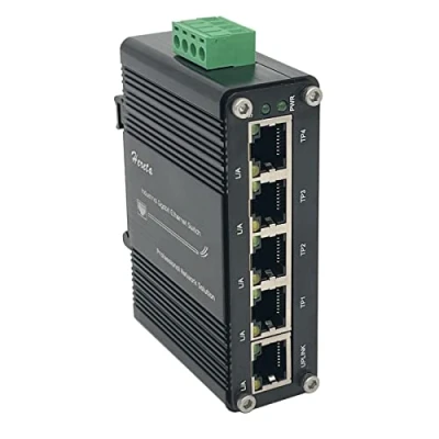 Imagen de Mini interruptor industrial Gigabit Ethernet de 5 puertos 10/100 Mbps semidúplex completo y dúplex 1000