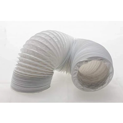 Imagen de daniplus Tubo flexible de salida aire PVC, 125/127 mm diámetro, 4 m largo, compatible con instalaciones acondicionado, secadoras o campanas extractoras