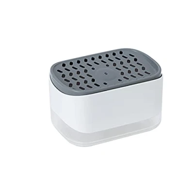 Imagen de WANGCL dispensador de jabón para platos cocina, 2 en 1 y soporte esponja, lavavajillas encimera cocina