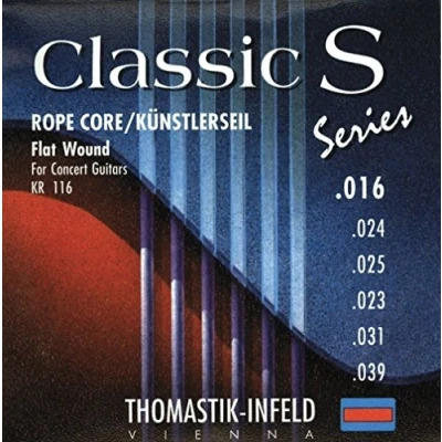 Imagen de Thomastik cuerda Re4 .023 cobre plateado, plana en núcleo de KR23 para Guitarra Clásica Classic S Series Rope Core juego KR116