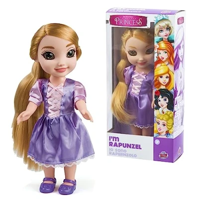 Imagen de Fairytale Princess, Muñeca de 25 cm, con Traje Princesa y Accesorios, Modelo Rapunzel, Juguetes para niños a Partir 3 años, GIOCHI PREZIOSI, FAT002