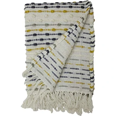 Imagen de furn. Dhadit Throw, Poliéster, Ocre, 130 X 180 Cm