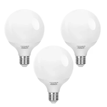 Imagen de Aigostar Bombilla LED E27 G95 Globo 15W (Equivalente a 99W), Luz Blanca 6500K, 1500 Lúmenes, Ahorro de Energía, CRI&gt; 80, No Regulable 3 Unidades