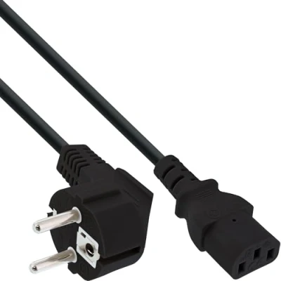 Imagen de Inline Schuko To 3pin Iec Female Black 5m Cables De Transmisión
