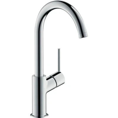 Imagen de hansgrohe Talis grifo lavabo con vaciador Push Open, caño giratorio, monomando 210 mm, mezclador ahorro de agua (EcoSmart), cromo, 32082000