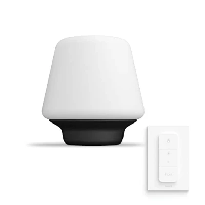 Imagen de Philips Hue Lámpara Inteligente, Wellness, de Mesa LED Luz Blanca Cálida a Fría, Compatible con Alexa y Google Home, Color Negro